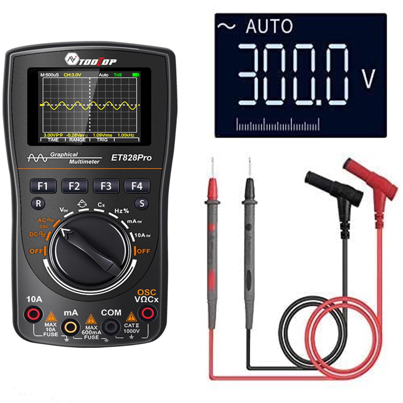 Photo 1 of Oscilloscope Multimeter, 2-in-1 Intelligent Digital Scope Meter Multimeter, Professional LED Handheld Oscilloscope Multimeter with 50Msps A/D Automatic Waveform Capture Function