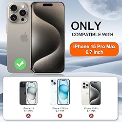 Hython Case for iPhone 15 Pro Max Case Clear, Non
