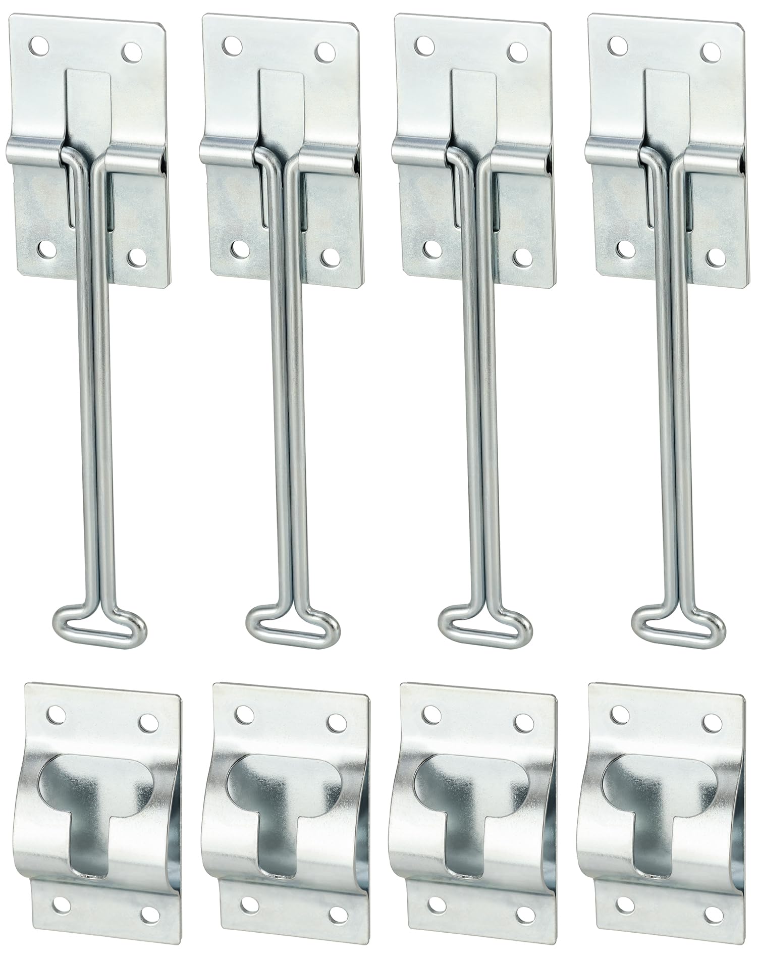 Photo 1 of ** 2 PCS ** QWORK 4 Pcs 6" All Metal T-Style Door Holder Entry Door Catches for RV Trailer Camper Exterior Door Hold Hook Screws