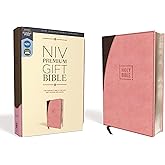 NIV, Premium Gift Bible, Leathersoft, Pink/Brown, Red Letter, Comfort Print: The Perfect Bible for Any Gift-Giving Occasion