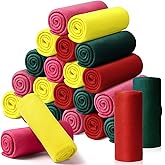 24 Packs Fleece Throw Blanket Soft Warm Lightweight Fleece Blanket Cozy Throw Bulk for Bed Couch Sofa Home Office Wedding Gifts Suitable for Seasons, 50 x 60 Inches(Multi Color)