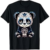 Panda Bear Sugar Skull Day Of Dead Holiday Panda Bear Lovers T-Shirt