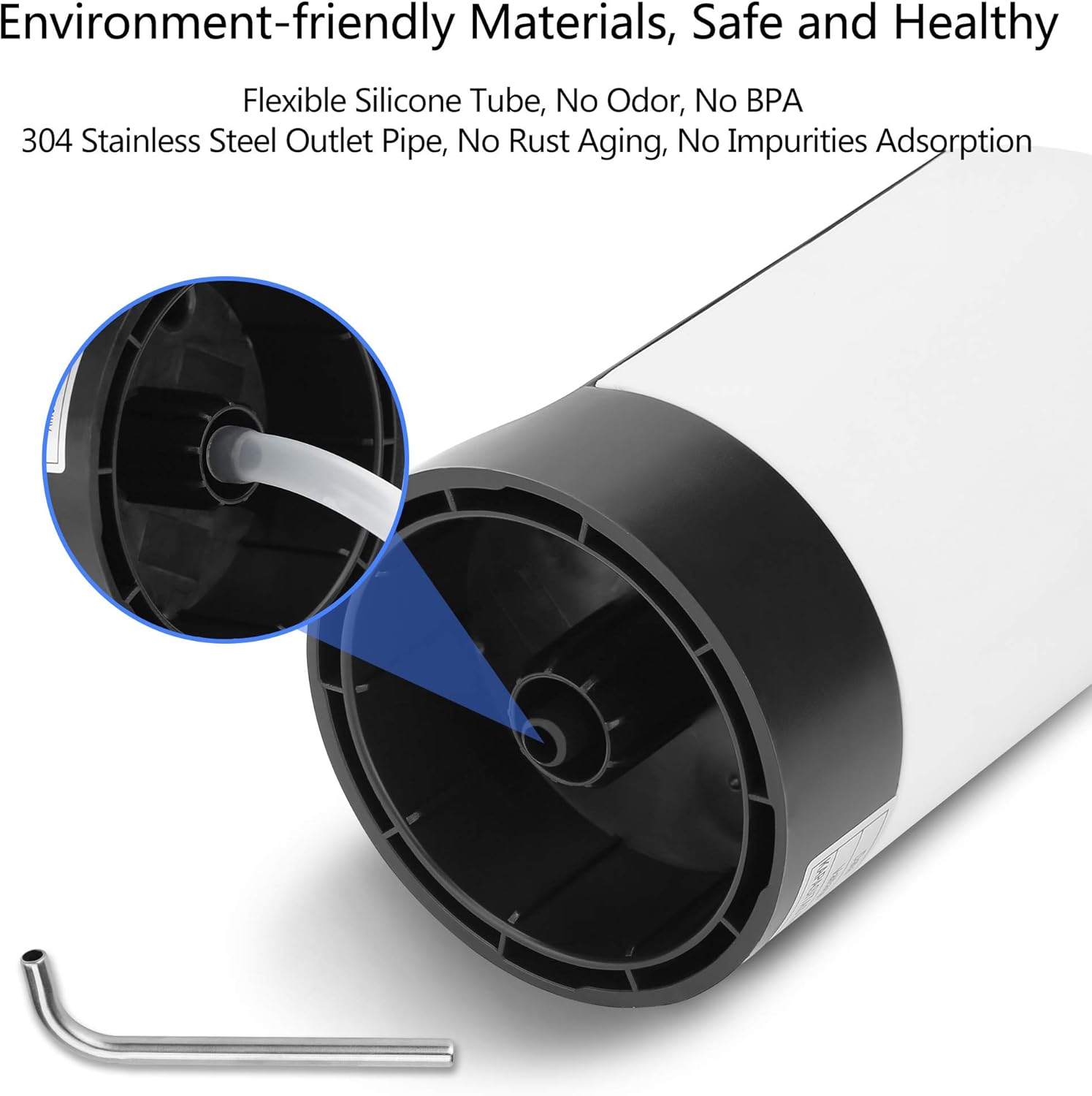 Water Bottle Pump 5 Gallon Water Bottle Dispenser USB Charging Automatic Drinking Water Pump Portable Electric Water Dispenser Water Bottle Switch (White) - - 