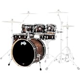 Pdp Concept Series 7Piece Maple Shell Pack W/ 22" Bass Drum &amp; Chrome Hardware - Satin Charcoal Burst