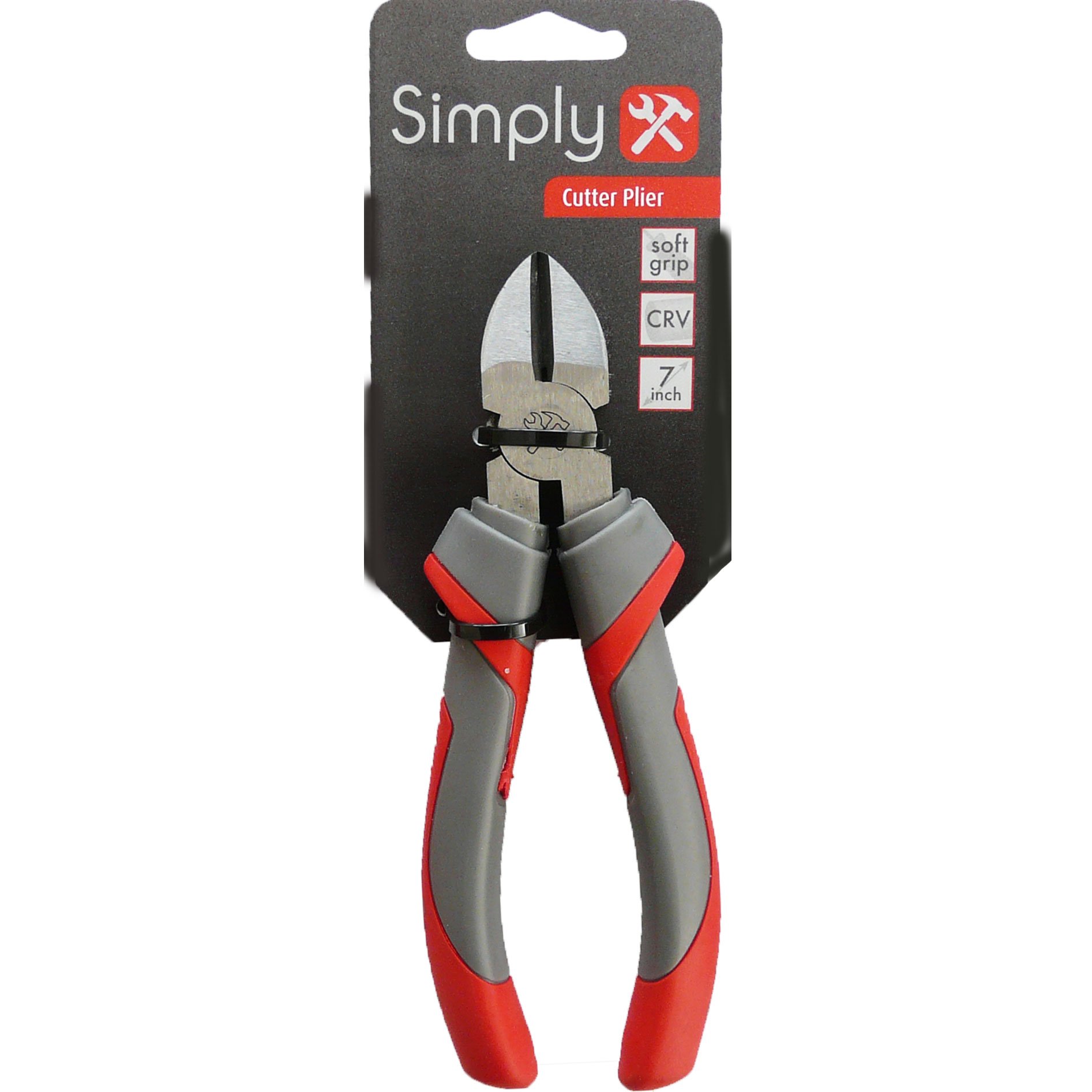 Simply Tools CUTP7 Stylish Matt Finish Cutter Pliers 7 Inches Chrome Vanadium Body to Cut soft copper steel wire terminal wires etc , Black