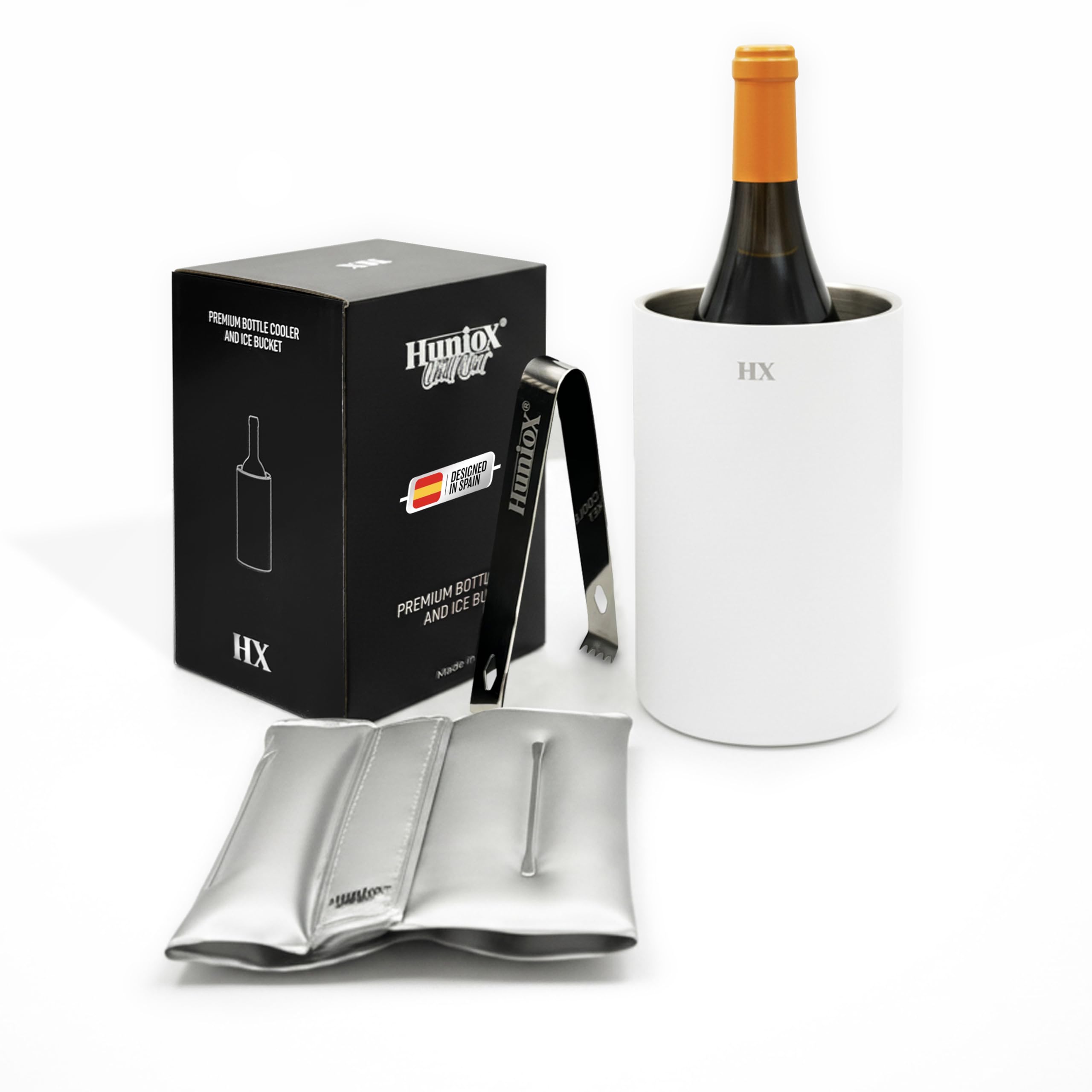 Huniox® Chill Out Bottle Cooler - Wine Chiller Bucket (White)