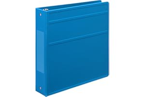 Carstens 2-Inch Heavy Duty 3-Ring Binder - Side Opening, Pool Blue, Durable Plastic, Precision No-Gap Rings, Waterproof Covers, No Pockets, Holds 300 US Letter Sheets, BPA-Free, Made in USA (5828-3R)