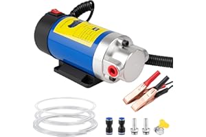 AIKYCIU 12V 100W Oil Extractor Pump, Engine Oil Extractor for Oil Change, Electric Fluid Transfer Pump, Fast Self-Priming Pump for Motor Oil, Gear Oil, and ATF, Fit Car, Mower, Boat, Motorcycle