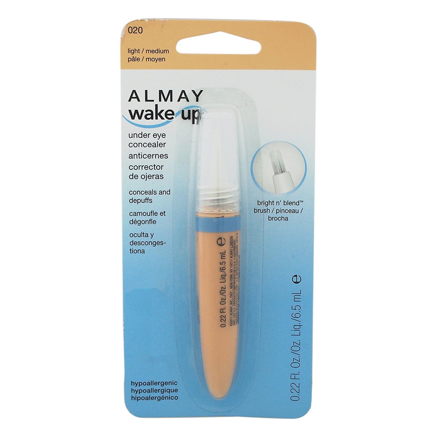 Almay Wake Up Undereye Concealer, Light Medium, 0.22 Fluid Ounce