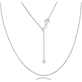 Miabella Italian 925 Sterling Silver, 18K Gold Plated 925 Sterling Silver 1.3mm Adjustable Diamond Cut Thin Bolo Cable Chain Necklace for Women, Slider Chain 14-24 Inch Made in Italy