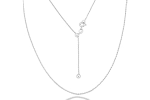 Miabella Italian 925 Sterling Silver, 18K Gold Plated 925 Sterling Silver 1.3mm Adjustable Diamond Cut Thin Bolo Cable Chain Necklace for Women, Slider Chain 14-24 Inch Made in Italy