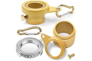 MOFEEZ Flagpole Rotating Rings,360 Degree Anti-Wrap Flag Mounting Rings with Bearings for 7/10" -1" Diameter Flag Pole Tangle Free (Pack of 2-Gold)