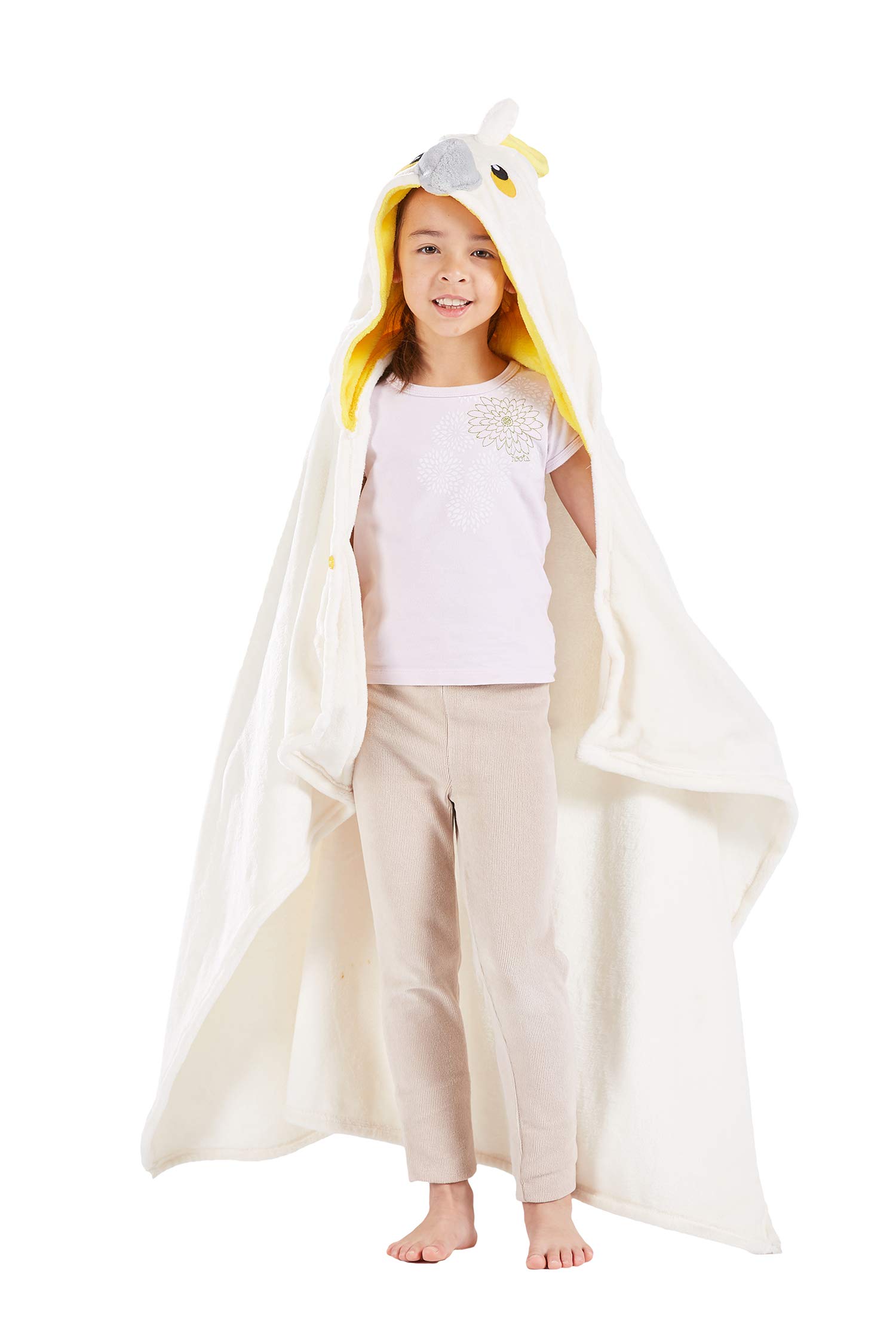 ATOZ Sleeping Blanket for Kids Shawls Toddler Hooded Blankets Towels for Kids Bath Swimming Beach Parrot L for Height: 120-150cm