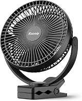 Koonie 10000mAh Clip on Fan 8 Inch Rechargeable Desk Fan 360° 4 Speed view 1