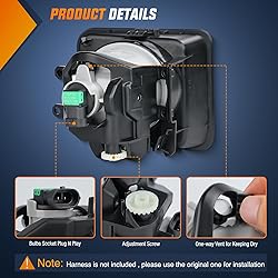 Nilight Fog Lights Assembly Compatible with 2014