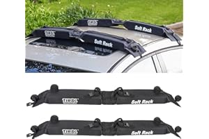 Tirol Auto Soft Roof Rack 2 Pieces/Set Black Luggage Easy Rack Load 60kgs Foldable Oxford Universal Car Carrier Rack