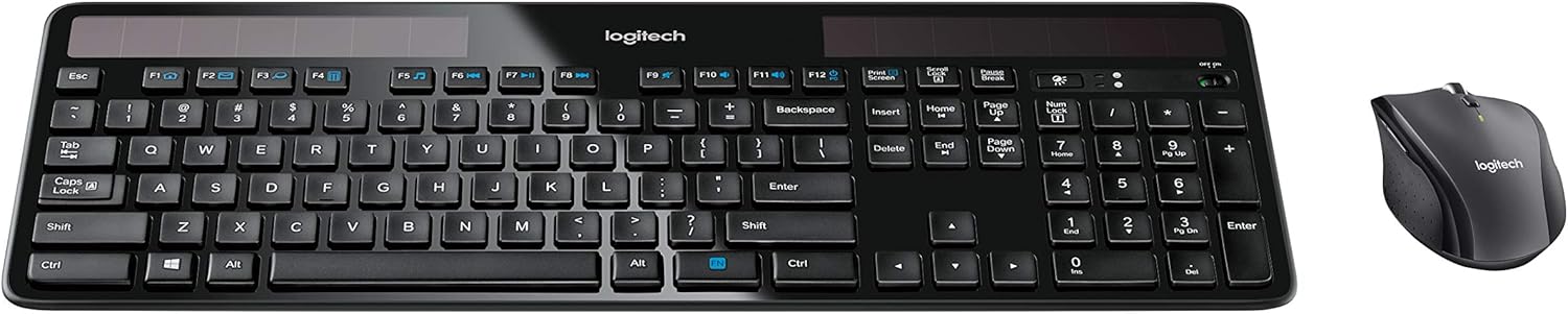 Logitech MK750 Wireless Solar Keyboard and Wireless Marathon Mouse Combo for PC: Computers & Accessories