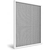 Metro Screenworks Custom Window Screen Fully Assembled, White Frame | Custom Window Screens Come Assembled and Ready to Install, Pre-Framed Mesh Window Screen Replacement for Home, Patio, Porch