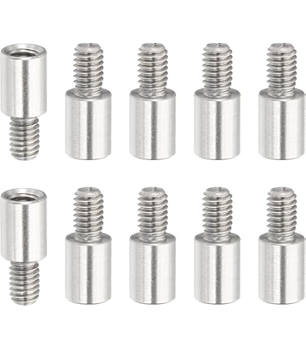 PATIKIL M8x15+12mm Stainless Steel Standoff Extension Posts – Male-Female Thread Adapters For PCB, Drones, Computers & Scrapbook Albums (2-Pack)