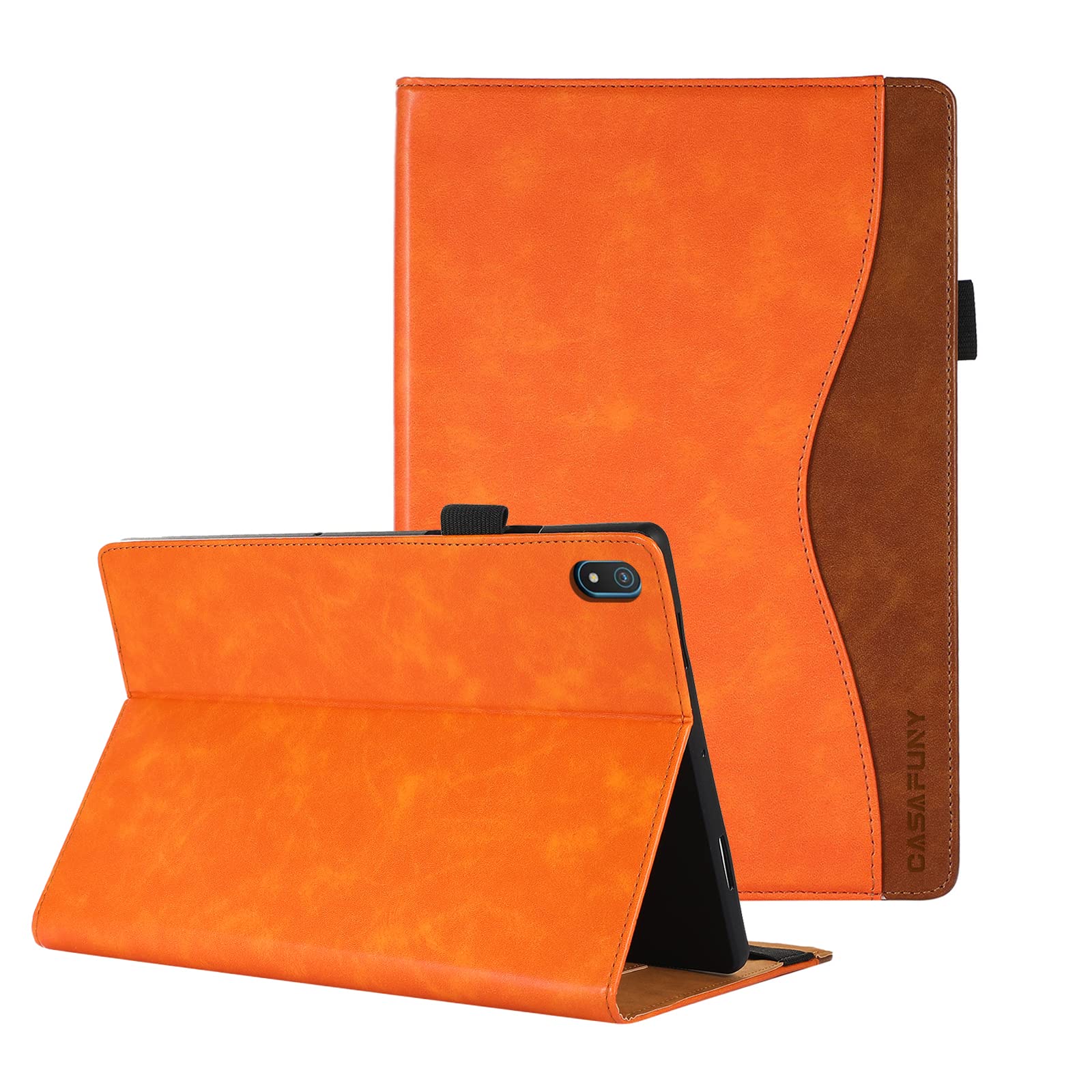 CASAFUNY Case for Nokia T20 Tablet Cover TA-1392/TA-1397/TA-1394 Tablet Cover, Shockproof Protective Case with Card Slots Stand Cover Protective Cover for Nokia T20, Orange — image 1