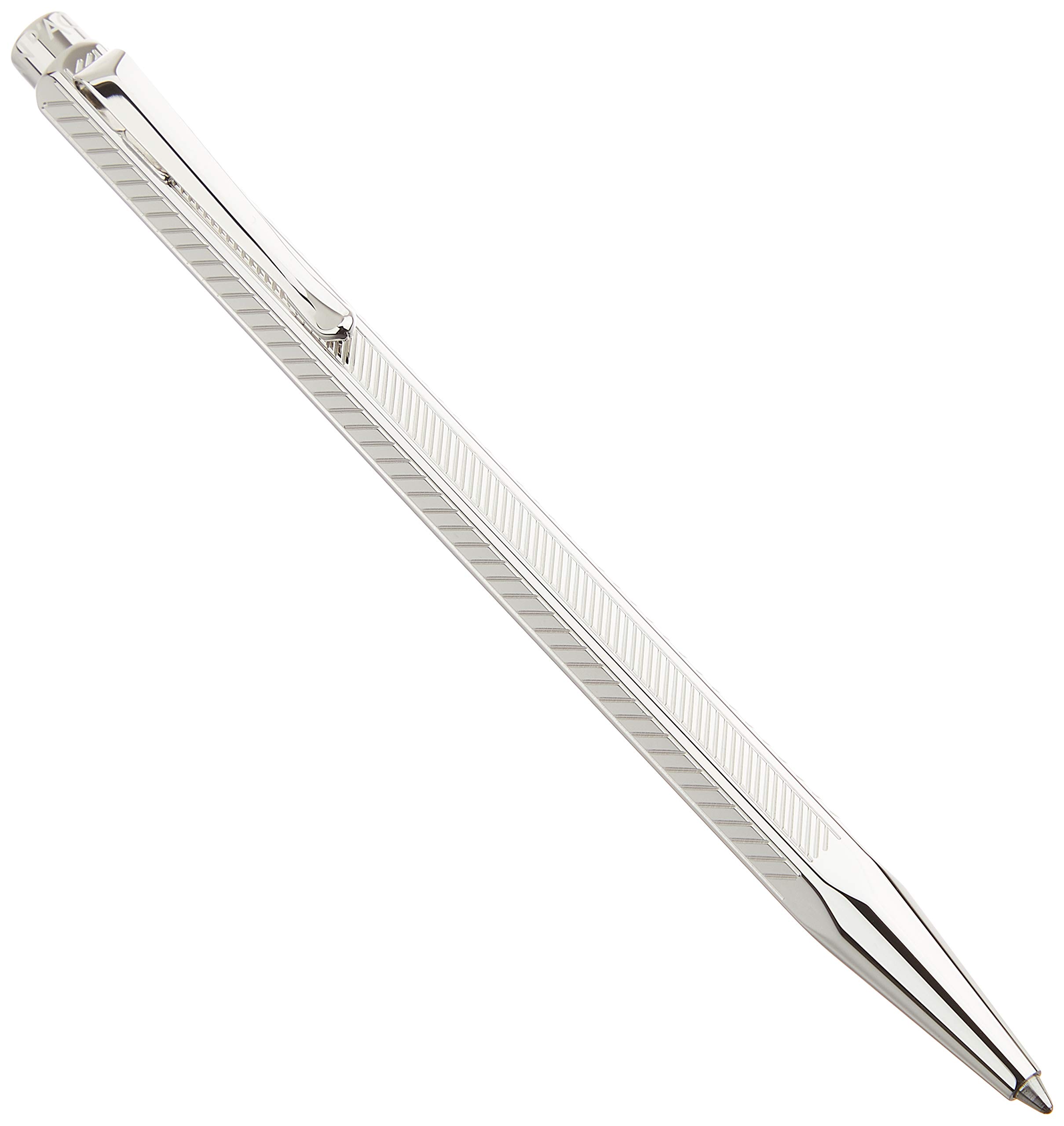 Caran d'Ache Ecridor Ballpoint Pen & Leather Case Gift Set, Silver, 5"