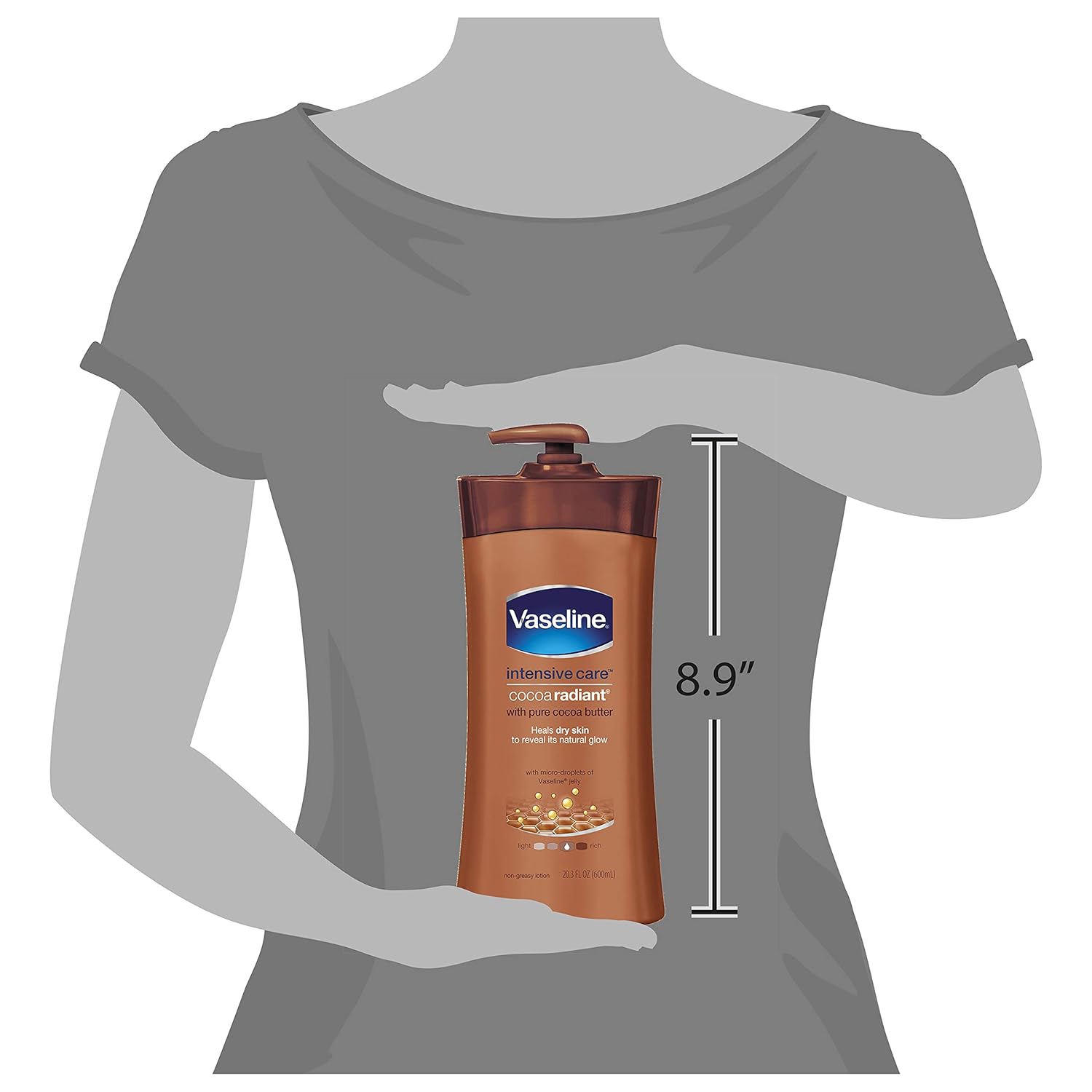 Vaseline Intensive Care Body Lotion, Cocoa Radiant, 20.3 Fl Oz (Pack of 3) : Beauty