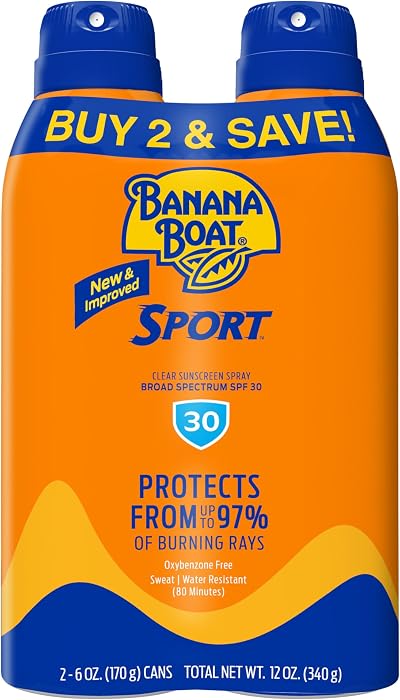 Banana Boat Ultra Mist Sport SPF 30 Broad Spectrum Twin Pack 6 oz