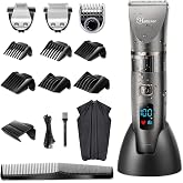 Hatteker Beard Trimmer for Men Professional Hair Clipper Hair Trimmer Shaver Haircut Detail Cutting Kit for Men Cordless Waterproof