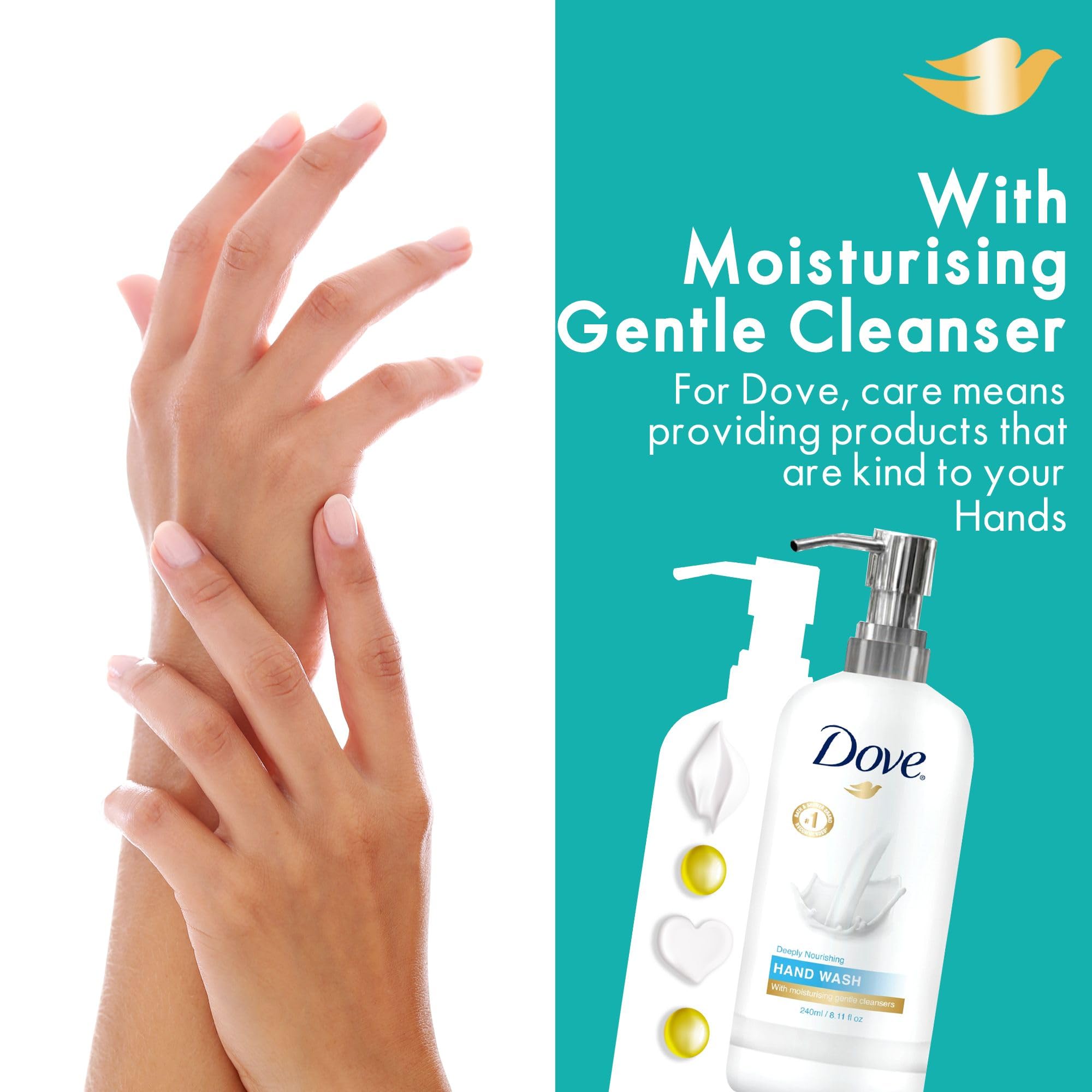 Dove Hand Wash - Long Lasting Deep Moisturizer Foam Hand Wash for Sensitive Skin
