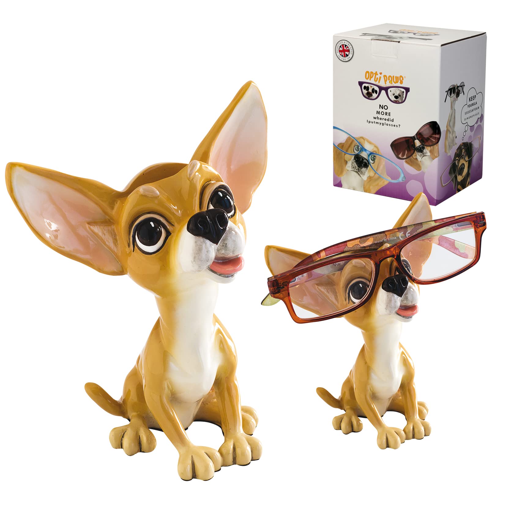 Opti Paws 8050 Chihuahua Sitting Glasses Holder,Height 14cm
