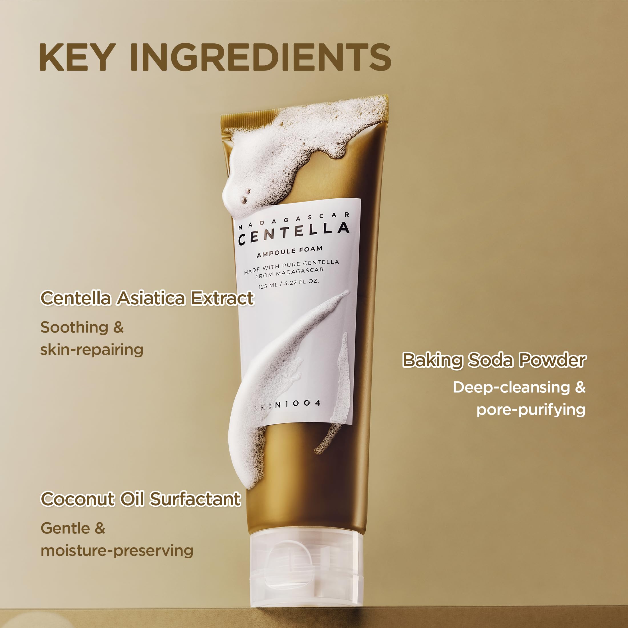 Skin1004 Madagascar Centella Ampoule Foam for Women - 4.22 oz Cleanser