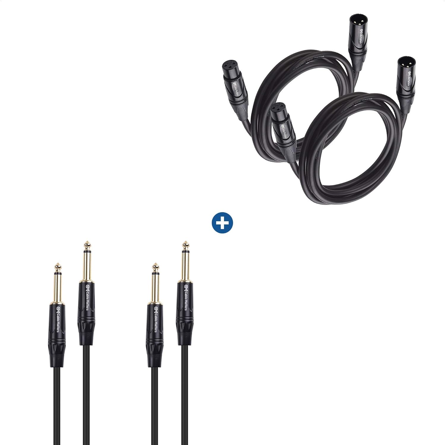 Cable Matters 2Pack Premium XLR to XLR Microphone Cable 6