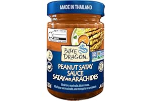 Blue Dragon Peanut Satay Sauce 325ml – Rich & Nutty, Non-GMO, Gluten-Free & Vegan