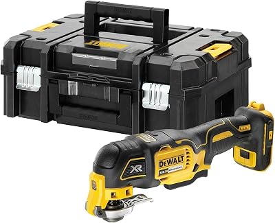 18V oszillierendes Akku Multi Tool DCS356NT(Basisversion), Bürstenlos, Mit Tiefen und Seitenanschlag, LED Licht, Inkl Tstak Box II, Ohne Akku und Ladegerät, Schwarz/Gelb