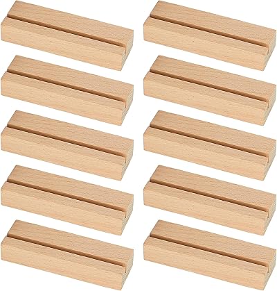Greyoe Wooden Place Card Holders Set of 10 Table Number Cards Organizer