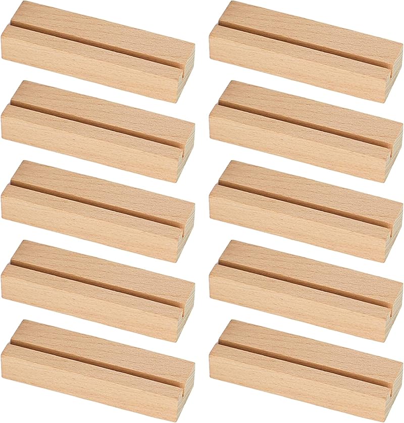 Greyoe Wooden Place Card Holders Set of 10 Table Number Cards Organizer