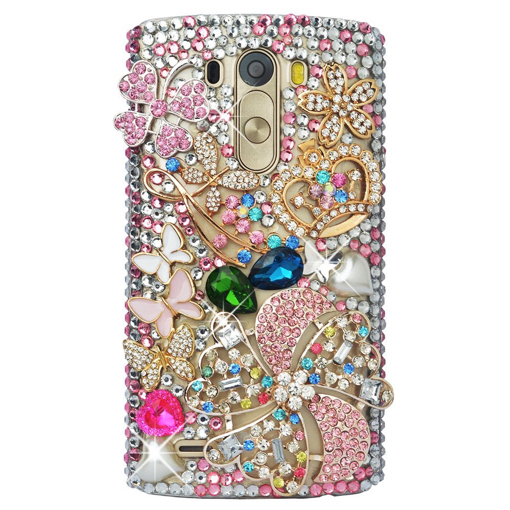 Best luxury bling rhinestone diamond crystal glitter clear case cover for lg phones