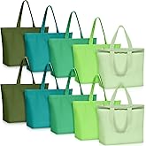Epakh Canvas Tote Bag with Zipper - Bulk Reusable Large Blank Cotton Grocery Shopping Tote for Women Men DIY Crafting