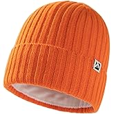 TOP-EX PolarWool™ L/XL/XXL 100% Merino Wool Beanie Fleece Lined Hat Watch Cap for Cold Weather Winter Warm