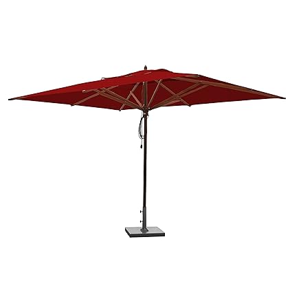 Amazon Com Greencorner Mahogany Rectangle Patio Umbrella 10 X 13