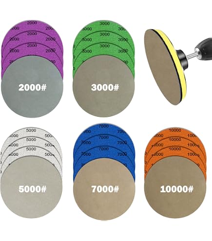 thumbnail image 2 of Uxcell 30pcs 3000 Grit 6 Inch Hook And Loop Sponge Sanding Disc Wet/Dry 2 of 5
