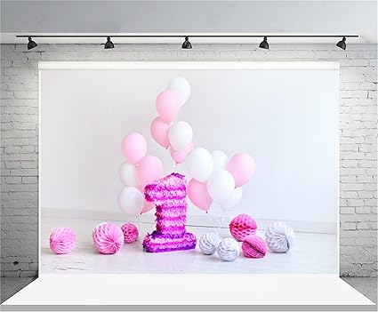 Amazon Com Aofoto 7x5ft Baby 1st Birthday Backdrop Sweet Balloon