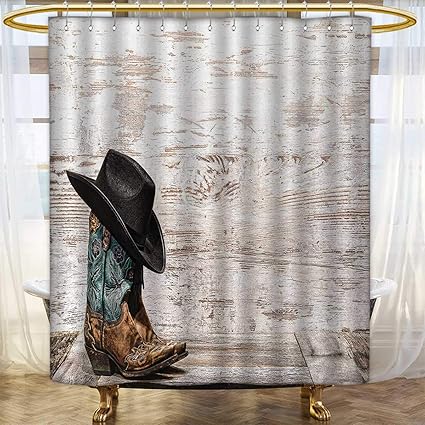 Amazon Com Anhounine Western Shower Curtains Mildew Resistant