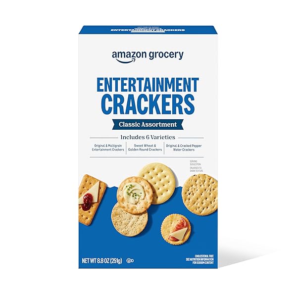 AMAZON GROCERY, ENTERTAINMENT CRACKERS, CLASSIC ASSORTMENT, 8.8 OZ