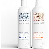 Nora Ross Garlic Extract & Rosemary Strengthening Shampoo and Conditioner Set – Natural Shampoo and Hair Conditioner for Normal to Dry, Brittle Hair – All Natural Scalp Cleanser Formula – 12 oz each
