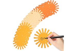 BWKOSS 100pcs Glitter Boho Sun Cutouts First Trip Around The Sun Bulletin Board Boho Sun Shape Paper Cuts Party Decorations for Groovy Retro Party Birthday Baby Shower Classroom Wall Decor Favor Supplies