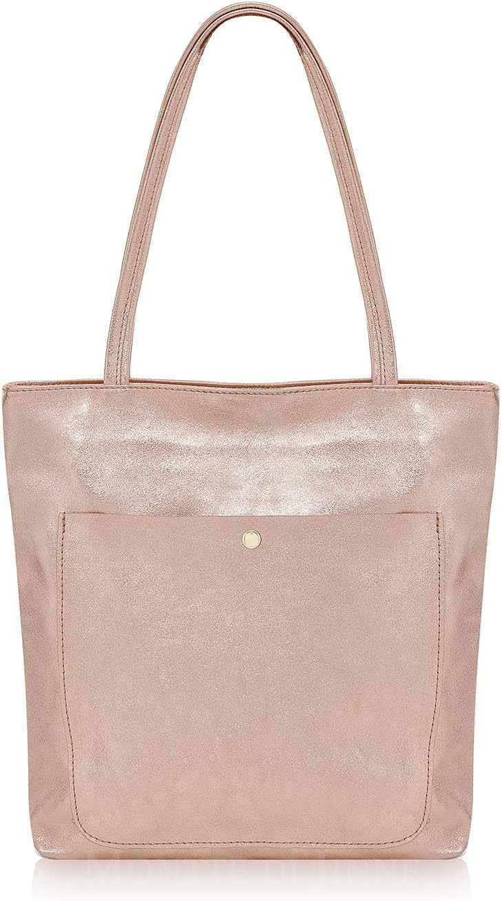 | 100% Real Italian Leather|Large | Shoulder | Tote| Bag | with Front Pocket | Gift for Women