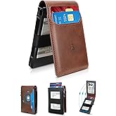 dwnkove Tactical Wallet for Men, Slim Pop Up Card Holder for 10-12 Cards, RFID Blocking Bifold Minimalist Smart Wallet, Credit Card Holder with ID Window & Cash Strap, Compact Front Pocket Wallets