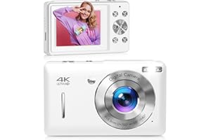 CEYE Digital Camera, 44MP FHD 1080P Digital Point and Shoot Camera with Anti Shake, Smile Capture 16X Zoom,Compact Small Camera for Teens Girls Kids Adults