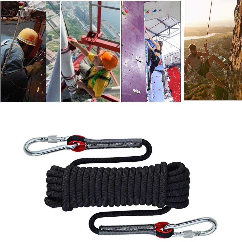 Yolyoo Outdoor Climbing Rope Static Rock Climbing Equipment High Strength Accessory Fire Escape Safety Rappelling Rope 32ft